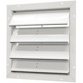 Master Flow SGM20 Power Vent Automatic Shutter, 16-1/2 in L x 16-1/2 in W Rough Opening, Aluminum, White SGM20